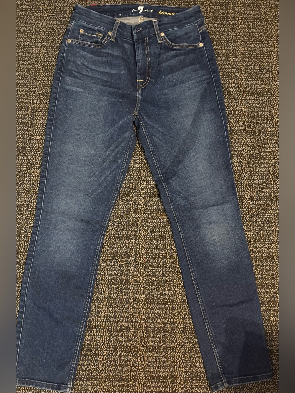 7 For All Mankind Skinny Jeans in Dark Blue
